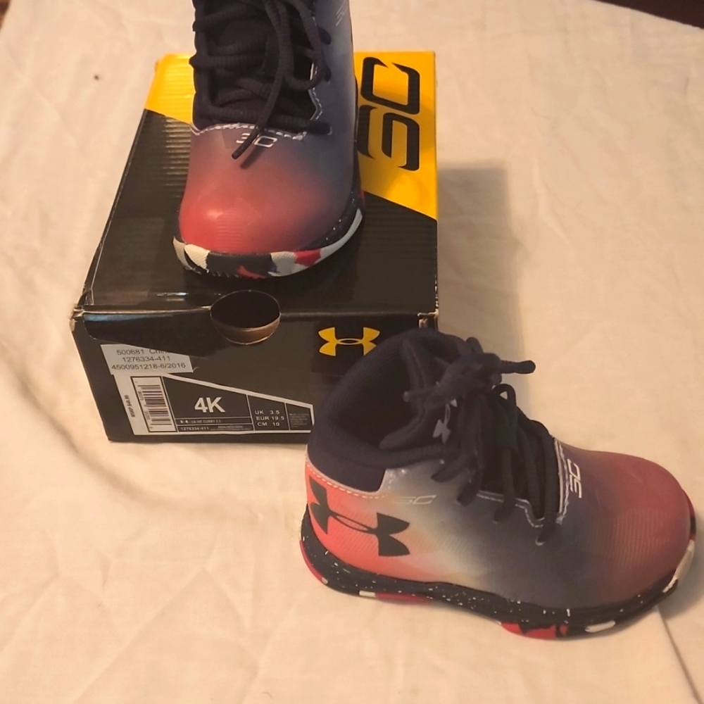 Under Armour high tops. Toddler 4c. Brand new condition.